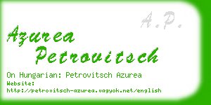 azurea petrovitsch business card